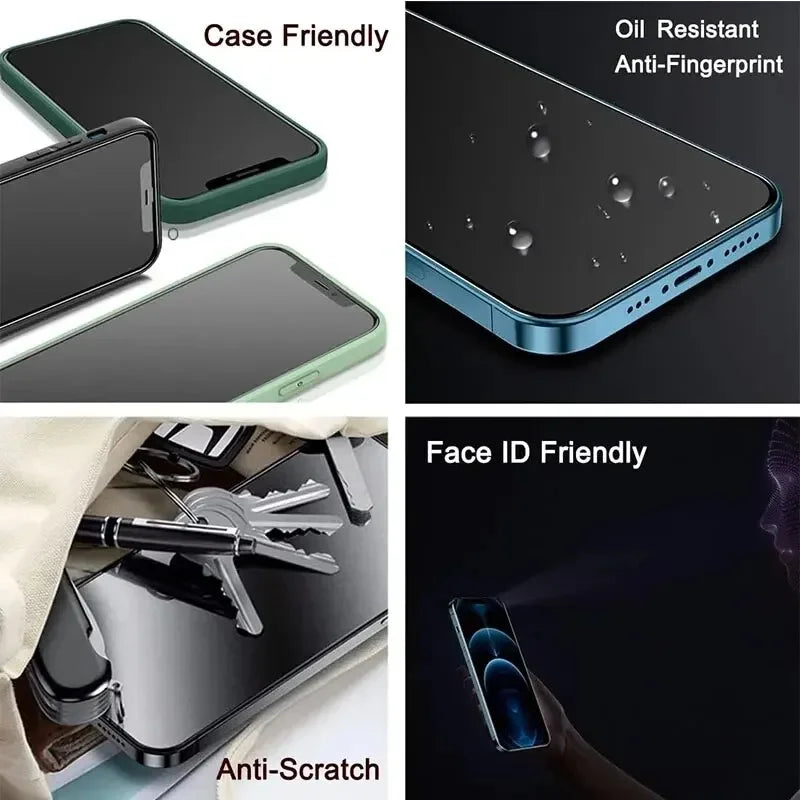 1-5PCS Anti-Spy Glass for iPhone 15 14 13 12 11 Pro Max Mini X XS XR 7 8 6 Plus Privacy Screen Protector For iPhone SE 2020 2022